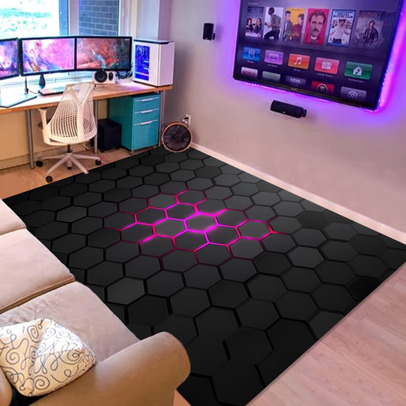 The Office Tech - VIKAMA Tech-Style Tapijt: Antislip, geluidsreducerende vloermat