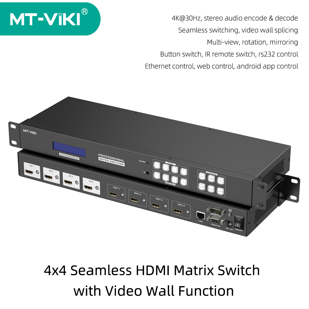 Hdmi Matrix Switch - MT-VIKI 4x4 naadloze HDMI-matrixschakelaar met videomuurproces
