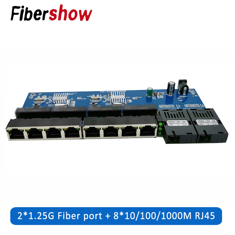 Ethernet Switch 8 Port - Gigabit Ethernet Switch Fiber Optische Media