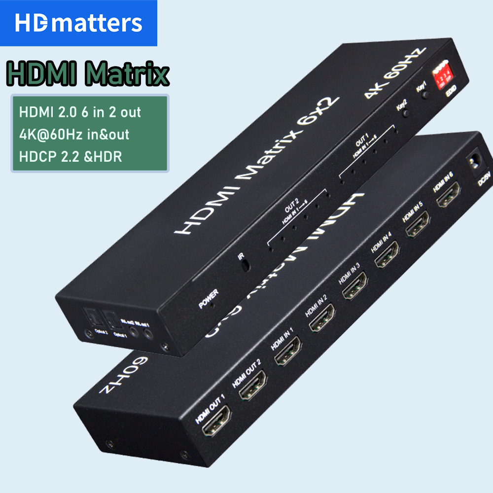 Hdmi Matrix Switch - HDMI Matrix 4K 60Hz HDMI 2.0