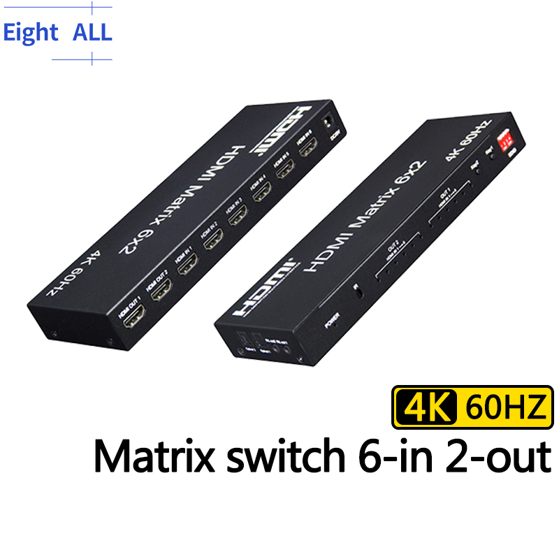 Hdmi Matrix Switch - Matrix Schakelaar Hdmi 6X2 4K 60Hz