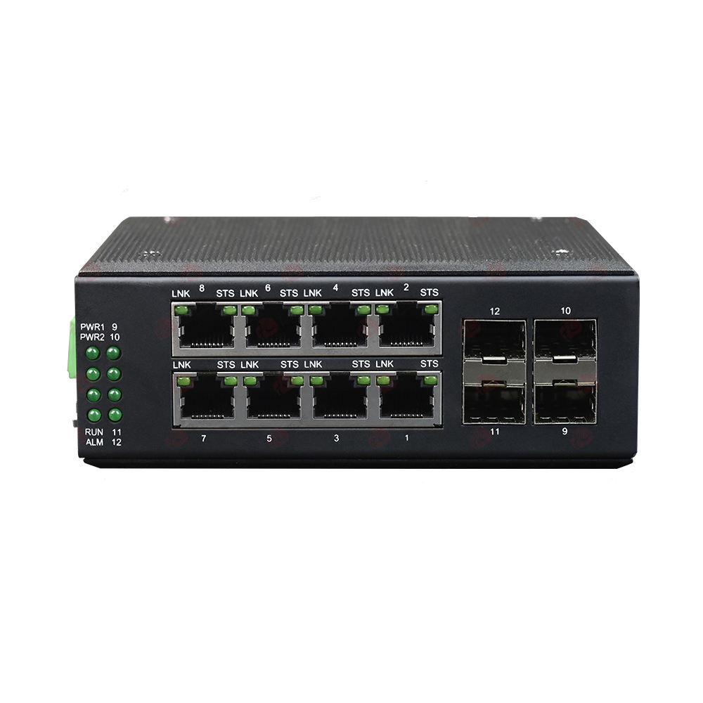 Ethernet Switch 8 Port - DIN Rail L2 beheerde 8-poorts ringnetwerkswitch