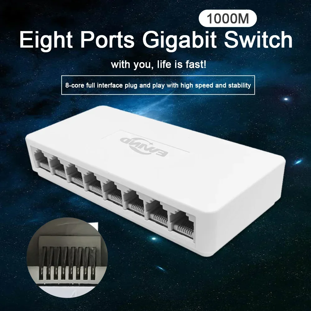 Ethernet Switch 8 Port - Nieuwe 10/100/1000 Mbps Ethernet Switch 8
