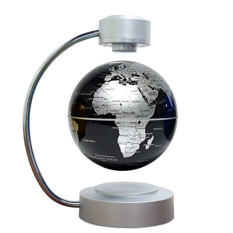 Office Tech For Home - Magnetische zweefglobe met LED-verlichting, zwevende wereldkaartlamp