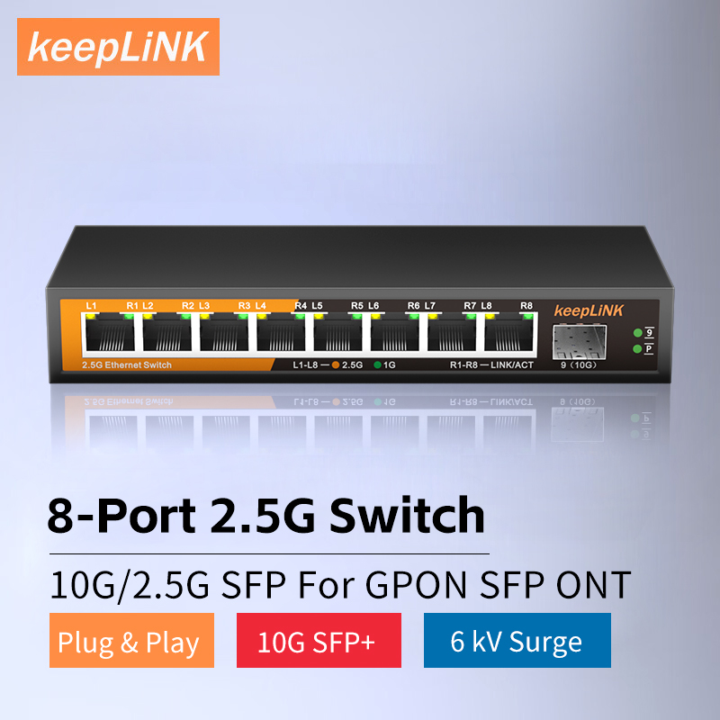 KeepLiNK 8-poorts 2,5 Gbps Eth - Ethernet Switch 8 Port recensie en prijs