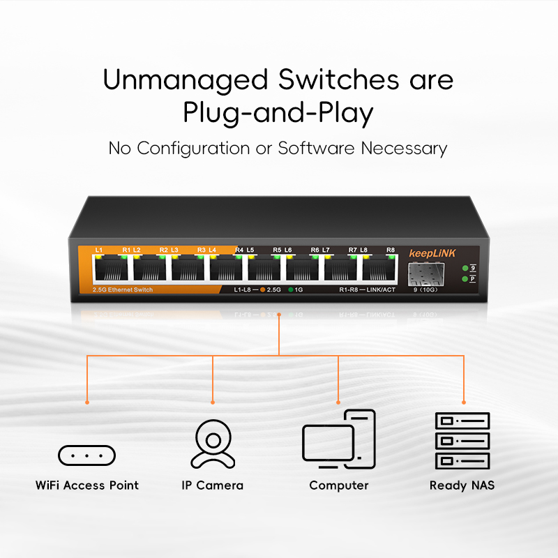KeepLiNK 8-poorts 2,5 Gbps Eth - Ethernet Switch 8 Port recensie en prijs