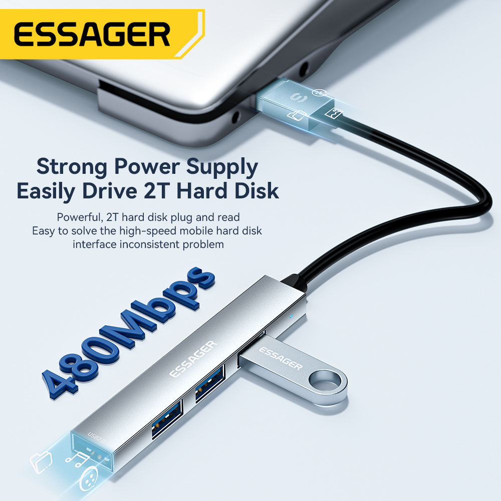 Essager 4-in-1 USB C-kabelhub  - Multi Port Usb Hub recensie en prijs
