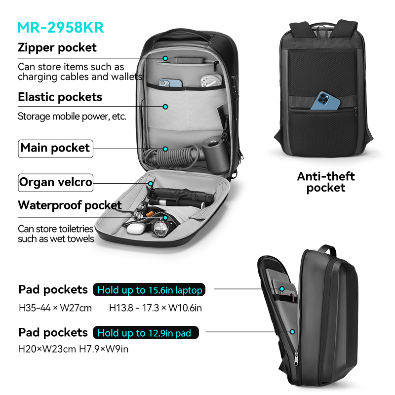 MARK RYDEN Anti-diefstal rugza - Office Tech Backpack recensie en prijs