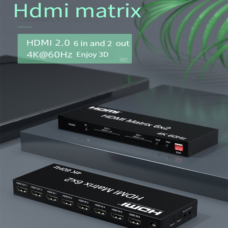 Matrix Schakelaar Hdmi 6X2 4K  - Hdmi Matrix Switch recensie en prijs