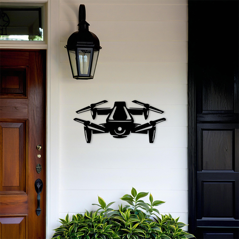 2D platte drone silhouet metal - The Office Tech recensie en prijs