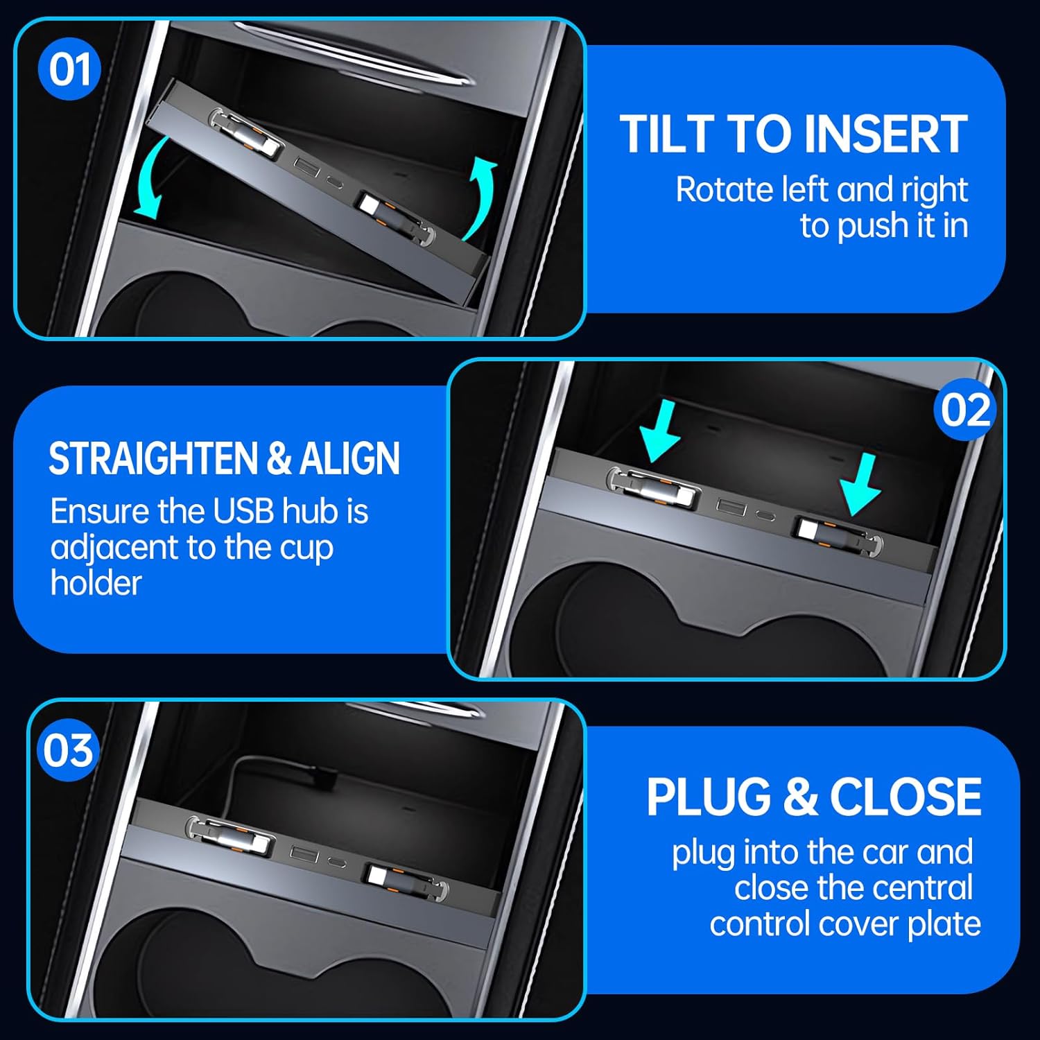 USB Hub voor Tesla Model Y 202 - Multi Port Usb Hub recensie en prijs