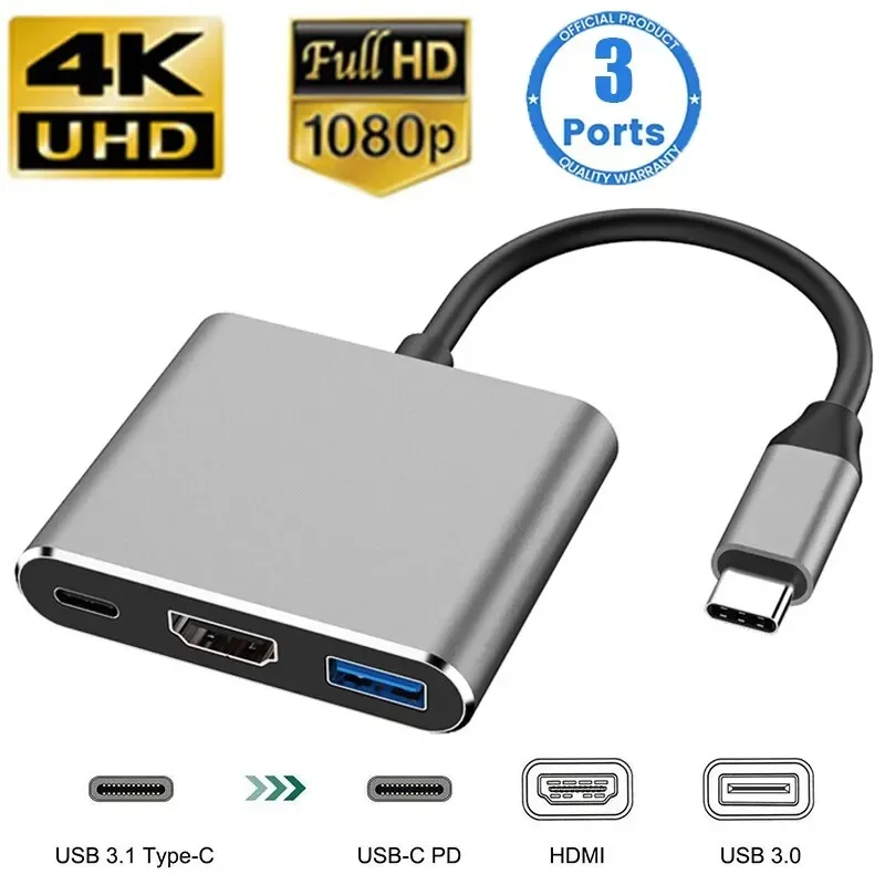 Type-C 3-in-1 multipoortadapte - Multi Port Usb Hub recensie en prijs
